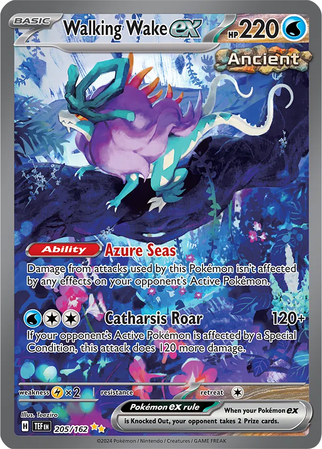 (205/162) Walking Wake ex - Special Illustration Rare - Temporal Forces