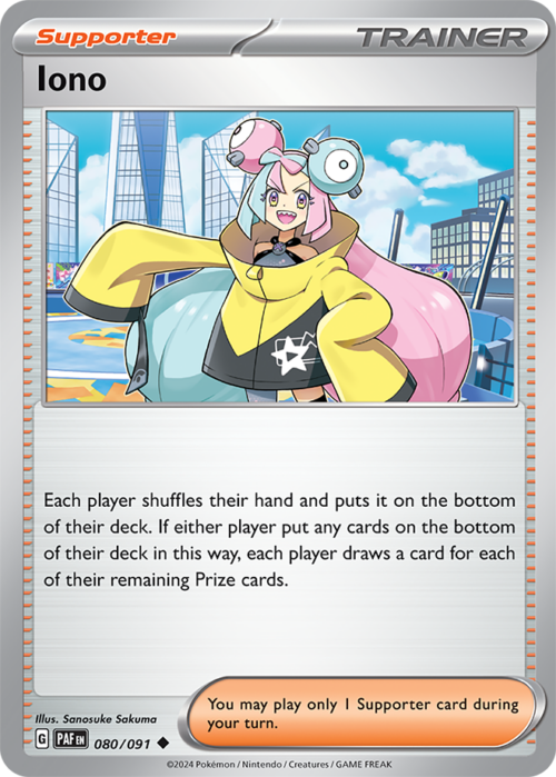 (080/091) Iono - Non-Holo Uncommon - Paldean Fates